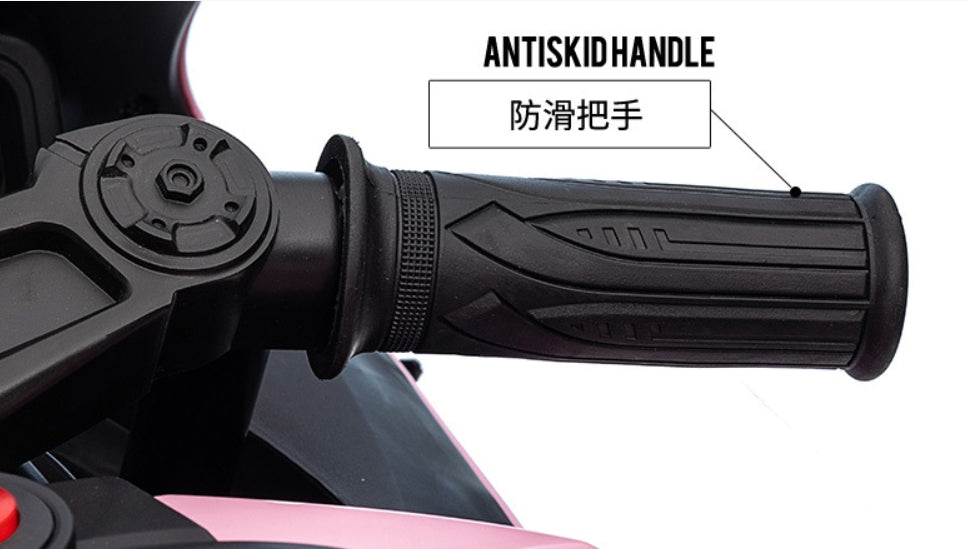 Motocicleta Electrica cu Acumulator pentru Copii AT PERFORMANCE®, cu Melodii si Lumini, 12V, 3 Roti, Mers cu Spatele